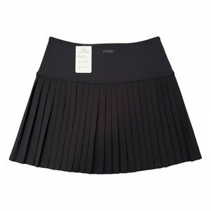 NWT PINK Victoria’s Secret Black Woven Pleated Skirt Built-in Shorts XS